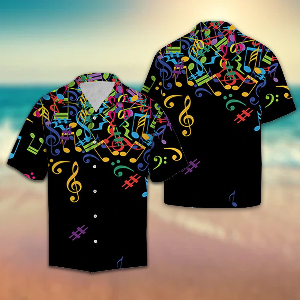 Colorful Music Notes G5709- Hawaii Shirt