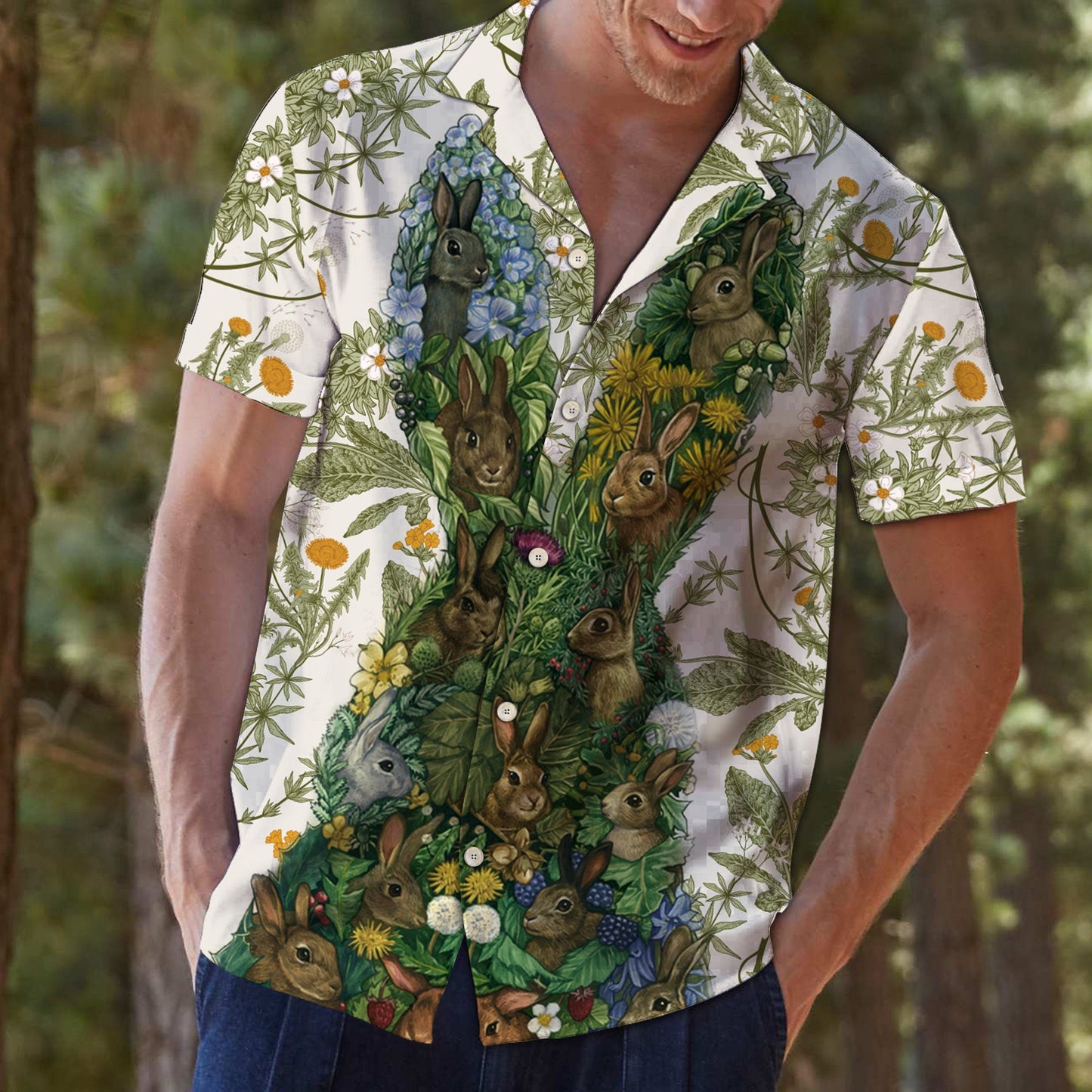 Rabbit Flower G5709 - Hawaii Shirt