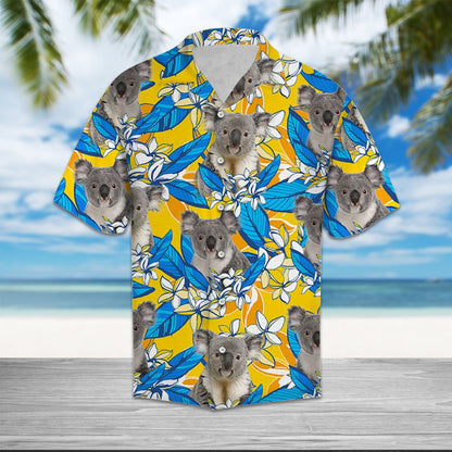 Koala Plumeria Flowers T0907 - Hawaii Shirt