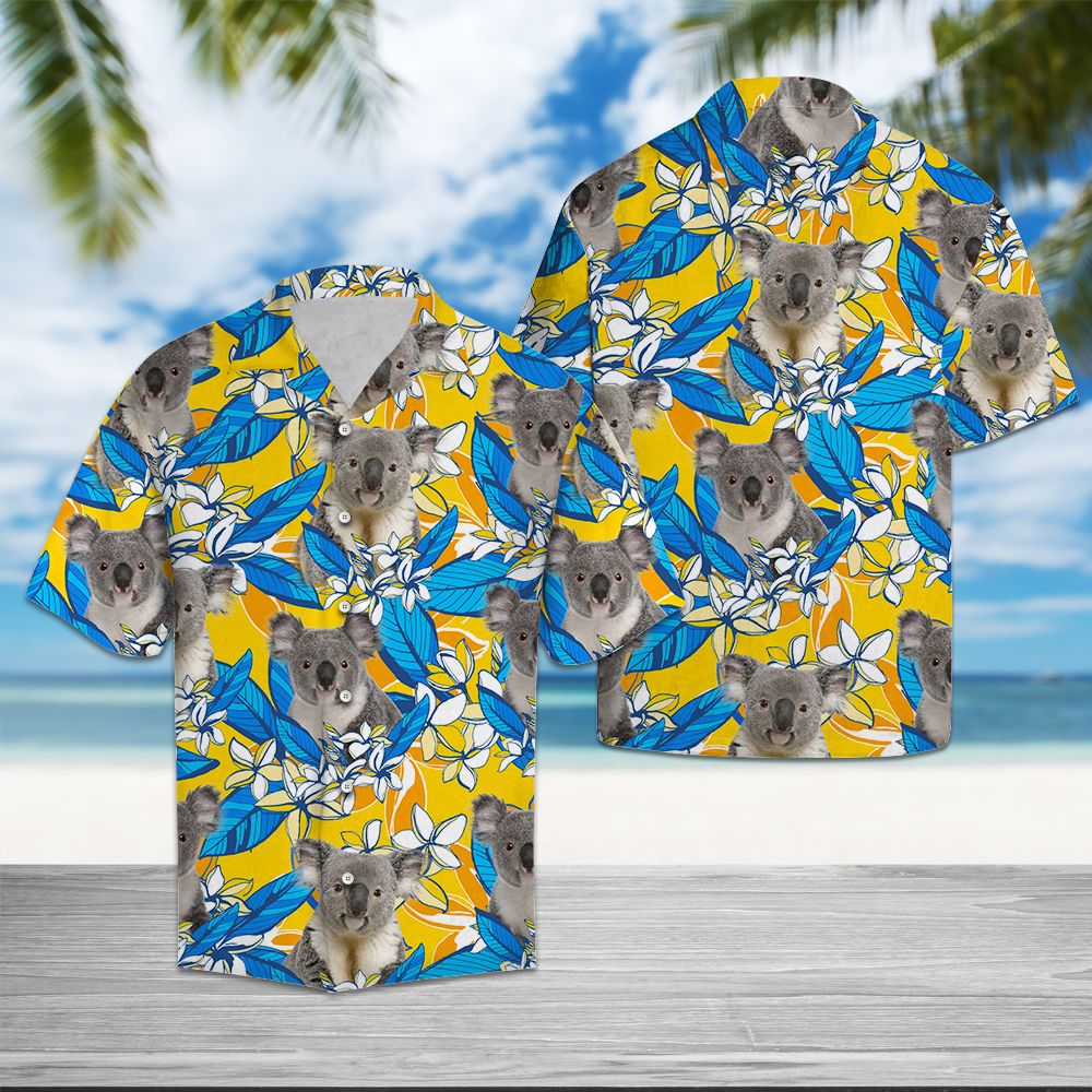 Koala Plumeria Flowers T0907 - Hawaii Shirt