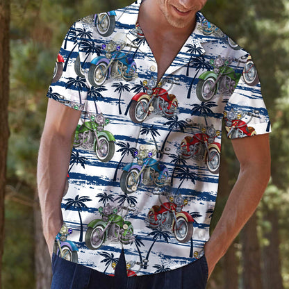 Motorbike Sea Palm Tree T0907 - Hawaii Shirt