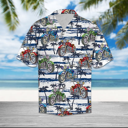 Motorbike Sea Palm Tree T0907 - Hawaii Shirt