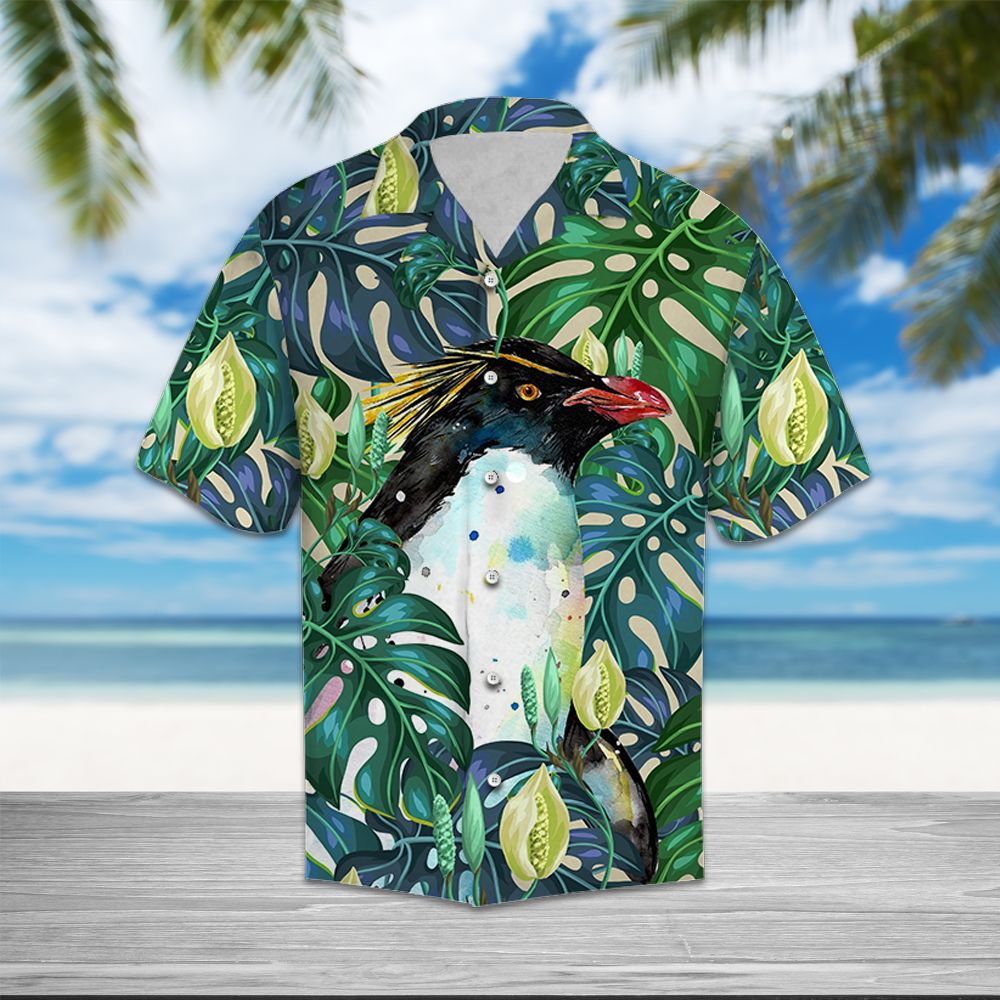 Penguin Tropical Leaves T0907 - Hawaii Shirt