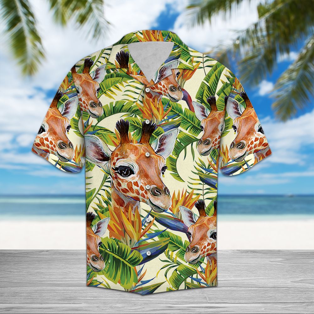 Giraffe Banana Palm D0907 - Hawaii Shirt
