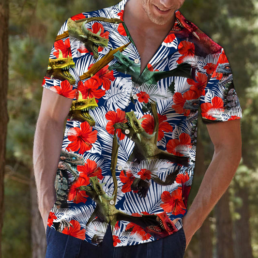 Dragon Hibiscus Flower T0907 - Hawaii Shirt