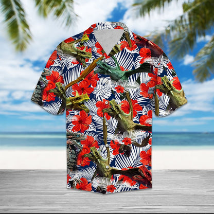 Dragon Hibiscus Flower T0907 - Hawaii Shirt