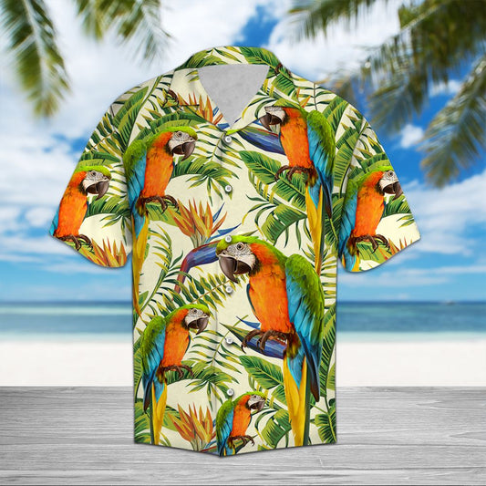 Parrot Banana Palm D0907 - Hawaii Shirt