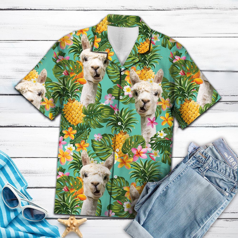 Tropical Pineapple Alpacas H87097 - Hawaii Shirt