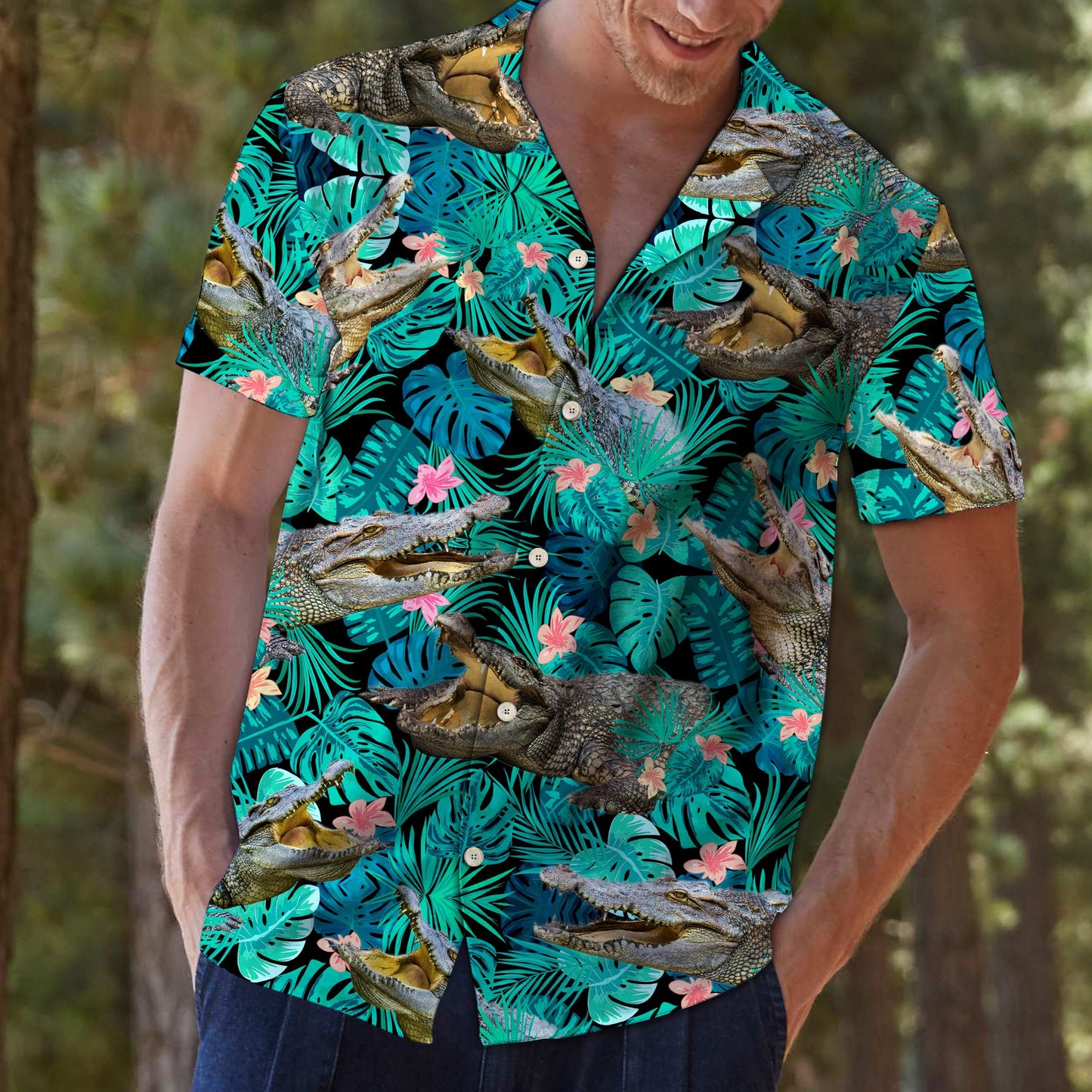 Crocodiles Tropical T0907 - Hawaii Shirt