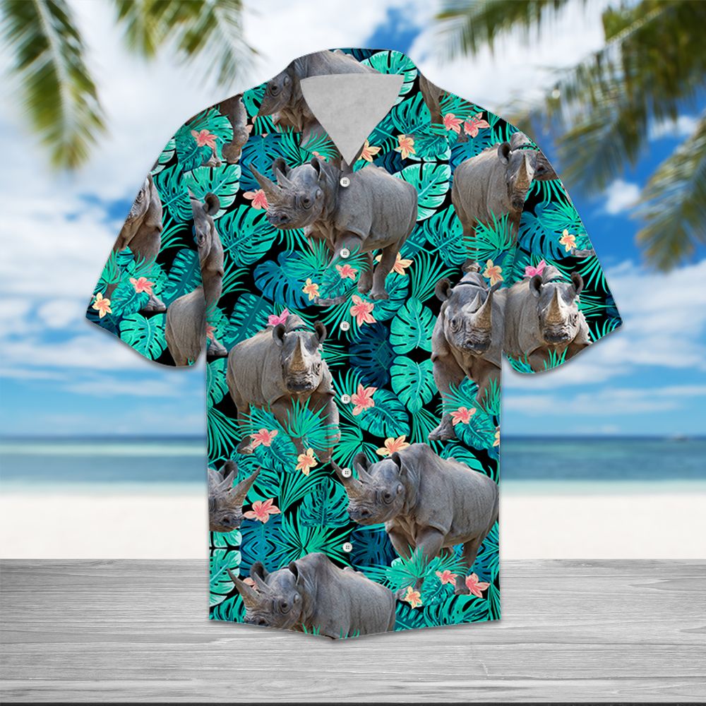 Rhinoceros Tropical T0907 - Hawaii Shirt