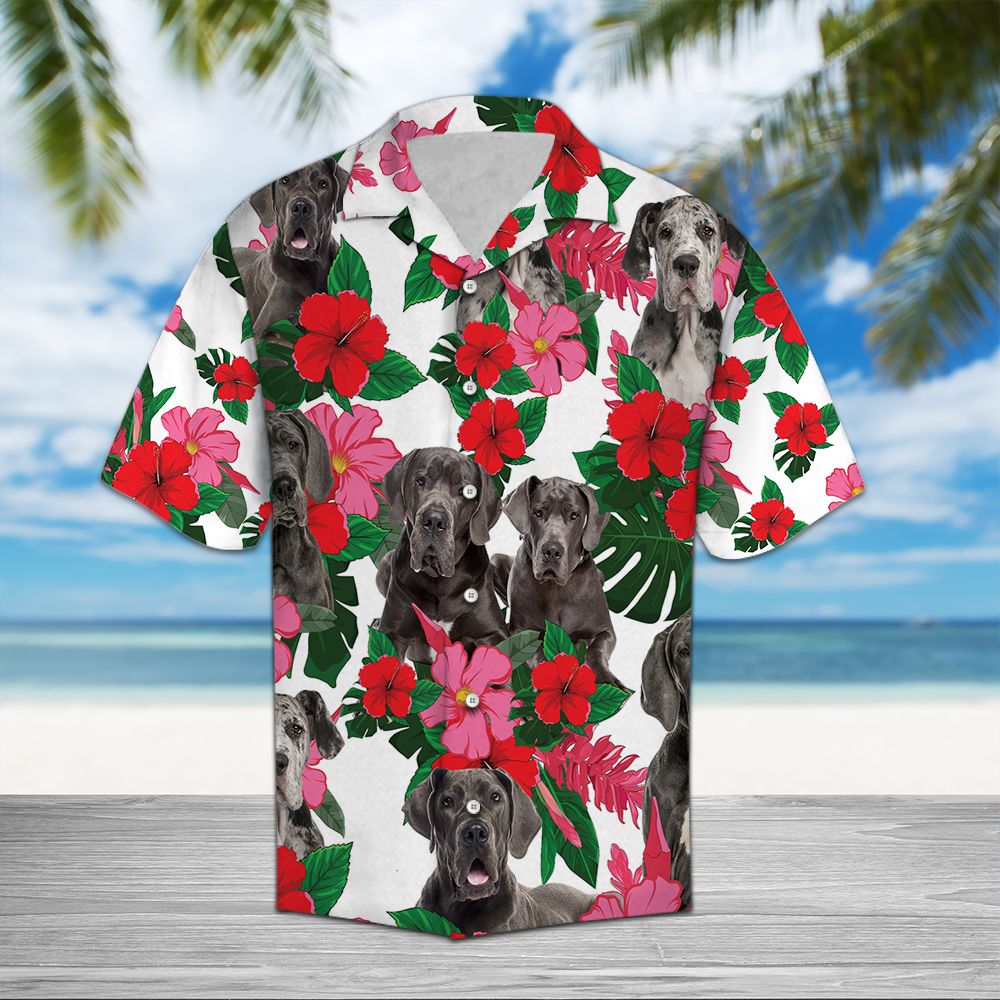 Great Dane Hibiscus D0907 - Hawaii Shirt
