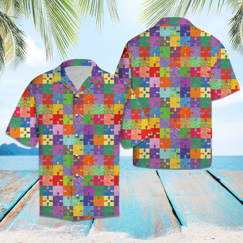 Autism Pieces Colorful T0907 - Hawaii Shirt