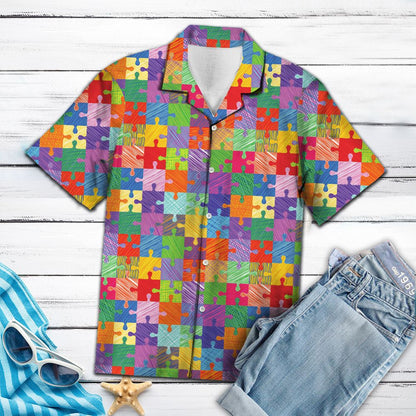 Autism Pieces Colorful T0907 - Hawaii Shirt