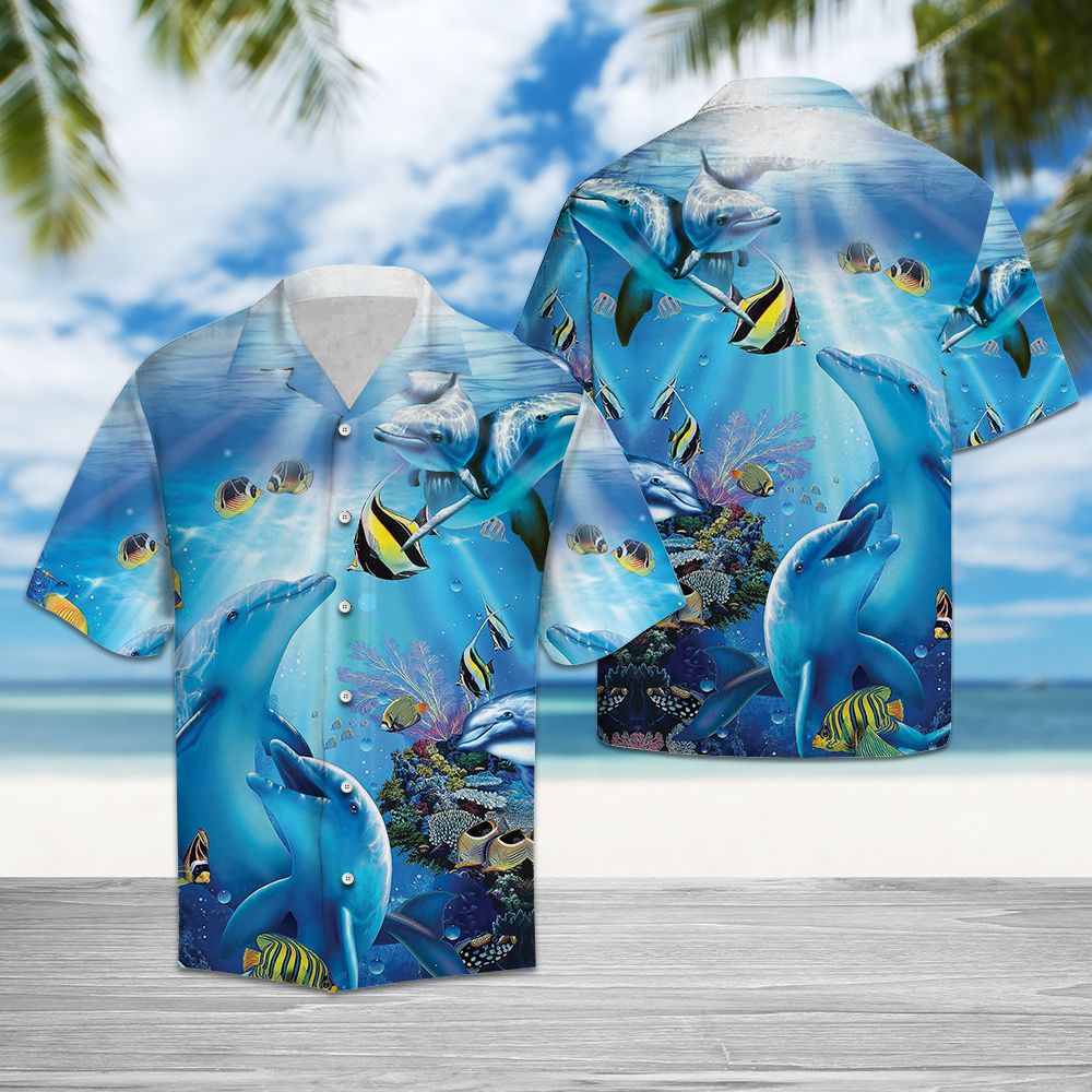 Dancing Dolphin G5709 - Hawaii Shirt