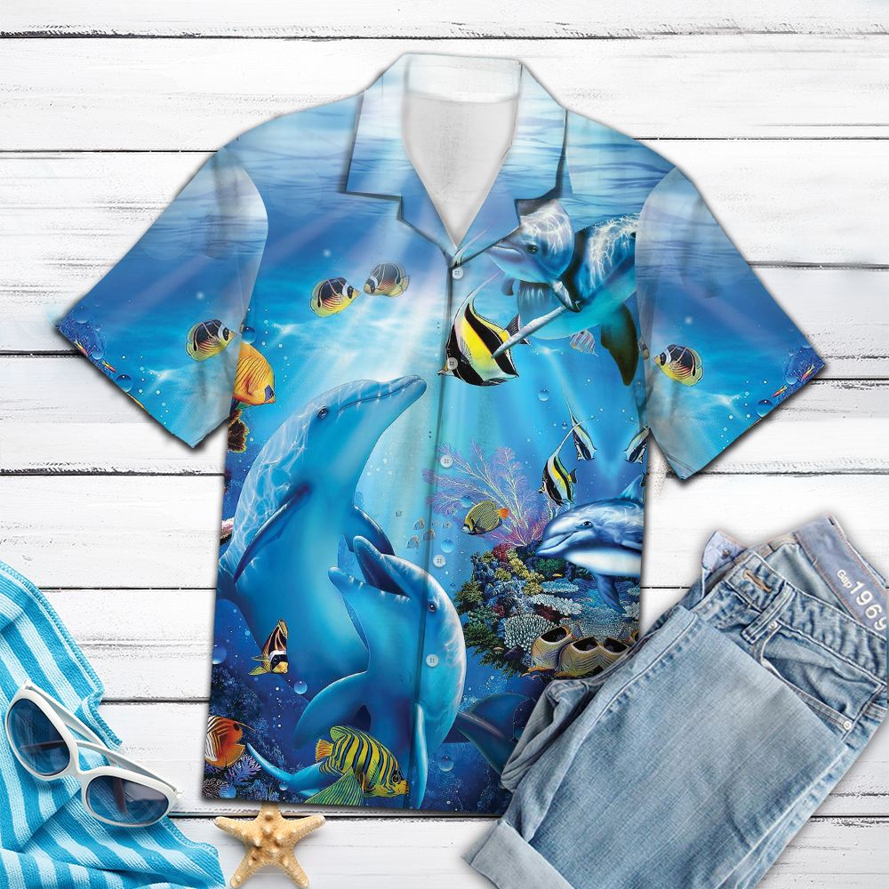 Dancing Dolphin G5709 - Hawaii Shirt