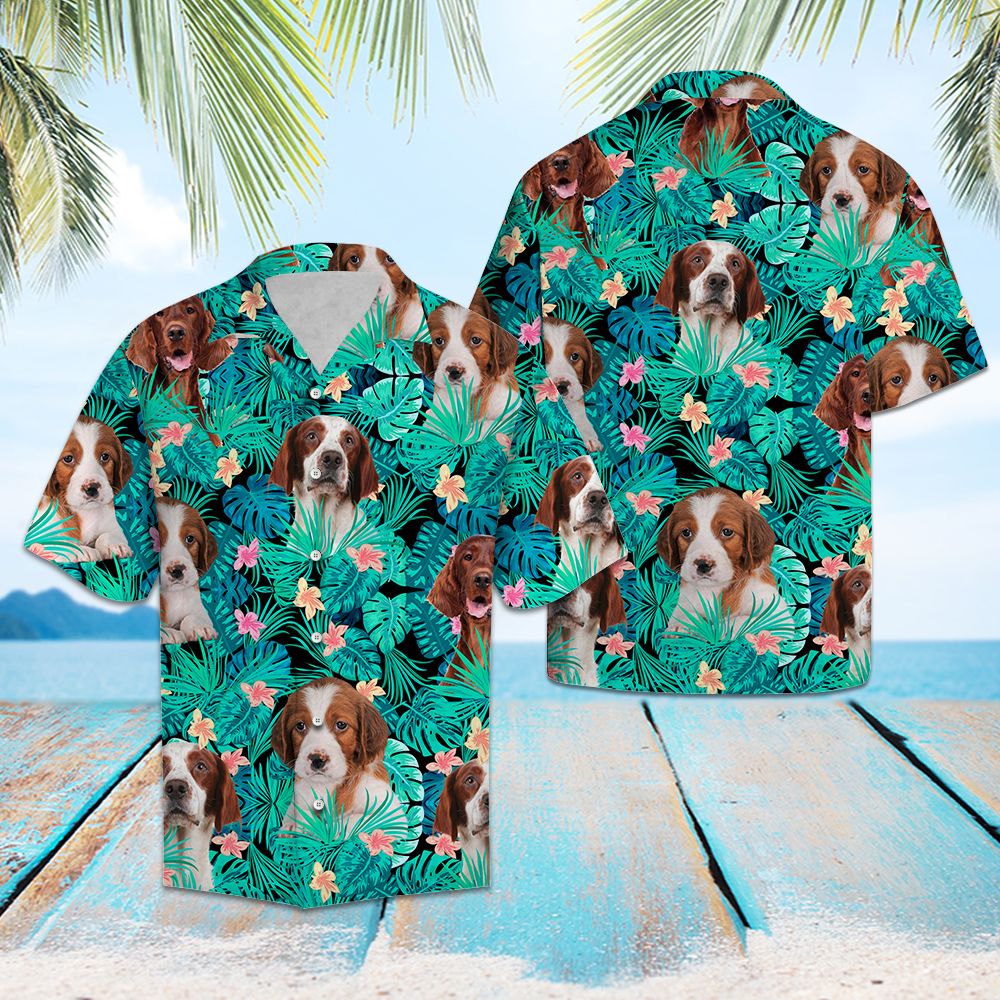 Irish Red and White Setter Tropical T0907 - Hawaii Shirt