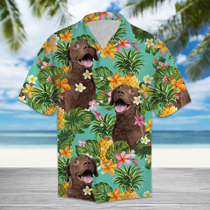 Tropical Pineapple Chesapeake Bay Retriever H97007 - Hawaii Shirt