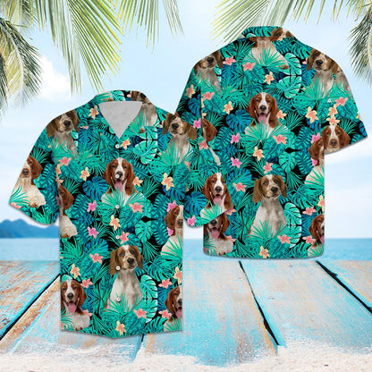 Welsh Springer Spaniel Tropical T0907 - Hawaii Shirt
