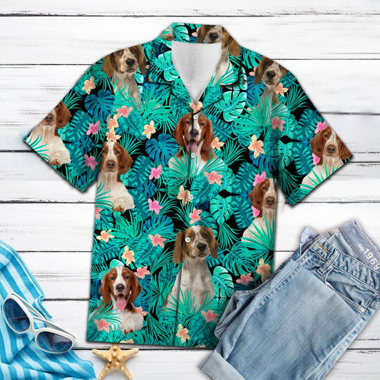 Welsh Springer Spaniel Tropical T0907 - Hawaii Shirt