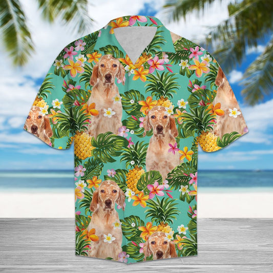 Tropical Pineapple English Setter H97012 - Hawaii Shirt