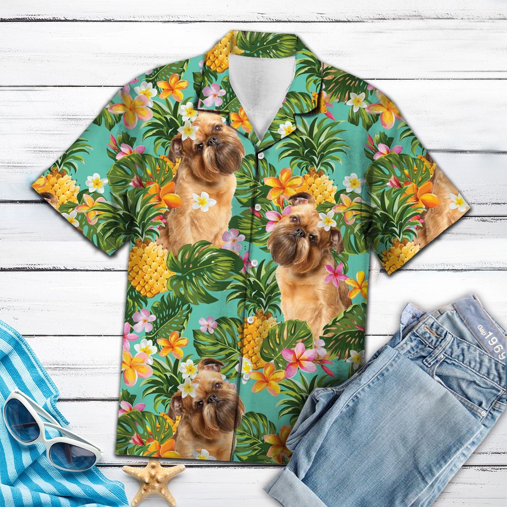 Tropical Pineapple Griffon Bruxellois H97014 - Hawaii Shirt