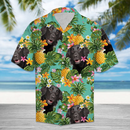 Tropical Pineapple Flat-Coated Retriever H97015 - Hawaii Shirt