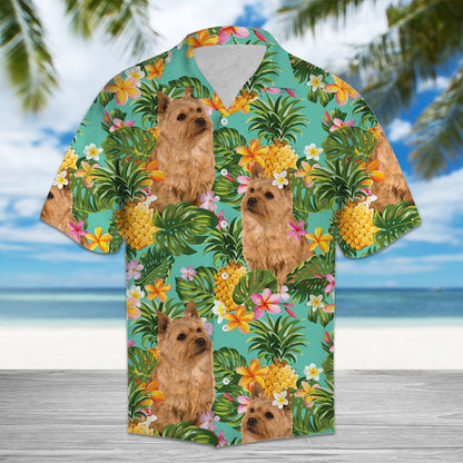 Tropical Pineapple Norwich Terrier H97017 - Hawaii Shirt