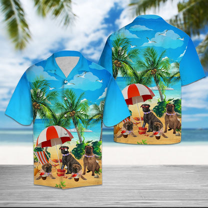 Bullmastiff Beach Summer T0907 - Hawaii Shirt