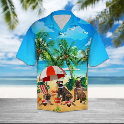 Bullmastiff Beach Summer T0907 - Hawaii Shirt