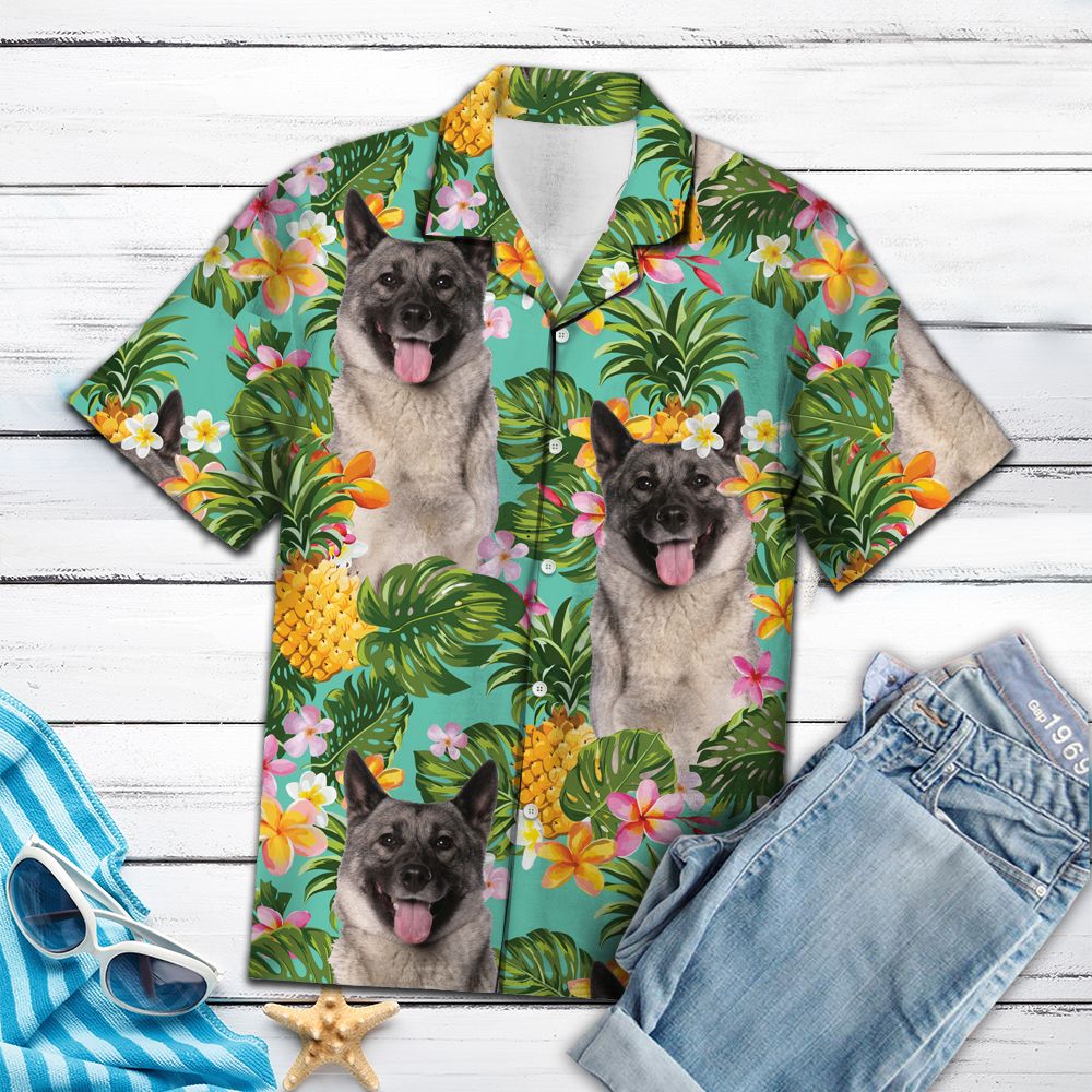 Tropical Pineapple Norwegian Elkhound H97019 - Hawaii Shirt