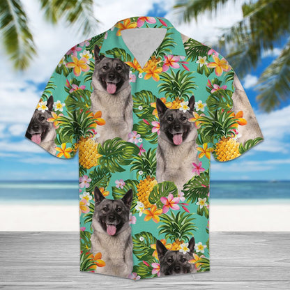 Tropical Pineapple Norwegian Elkhound H97019 - Hawaii Shirt