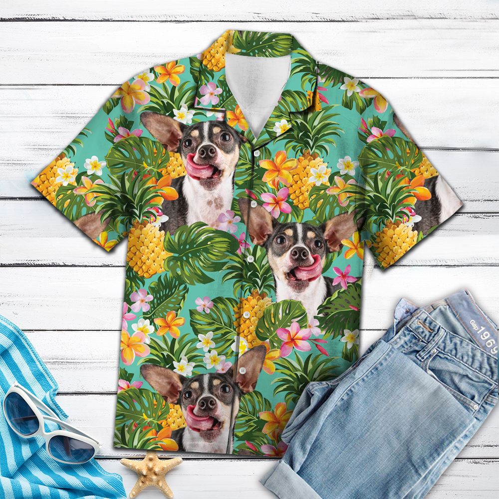 Tropical Pineapple Rat Terrier H97042 - Hawaii Shirt