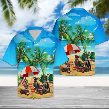 Miniature Pinscher Beach Summer T0907 - Hawaii Shirt