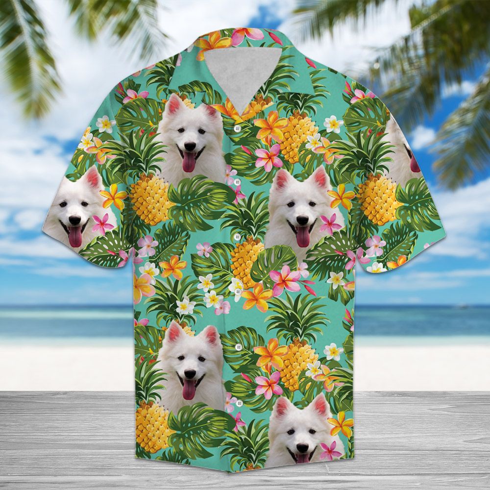 Tropical Pineapple American Eskimo Dog H97045 - Hawaii Shirt