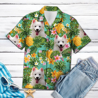 Tropical Pineapple American Eskimo Dog H97045 - Hawaii Shirt