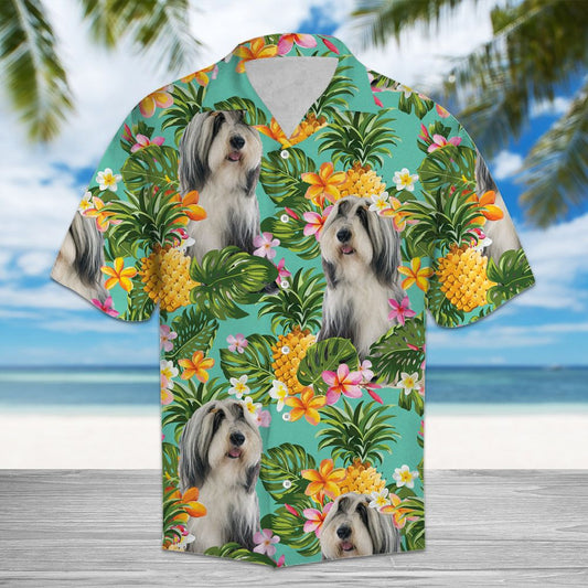 Tropical Pineapple Bearded Collie H97046 - Hawaii Shirt