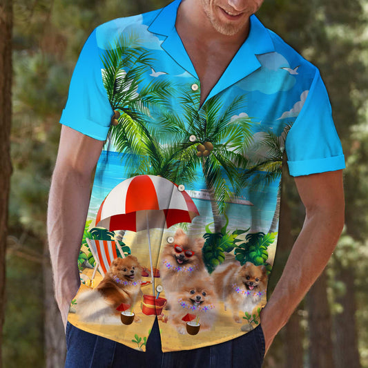 Pomeranian Beach Summer T0907 - Hawaii Shirt