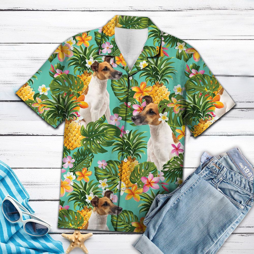 Tropical Pineapple Smooth Fox Terrier H97049 - Hawaii Shirt