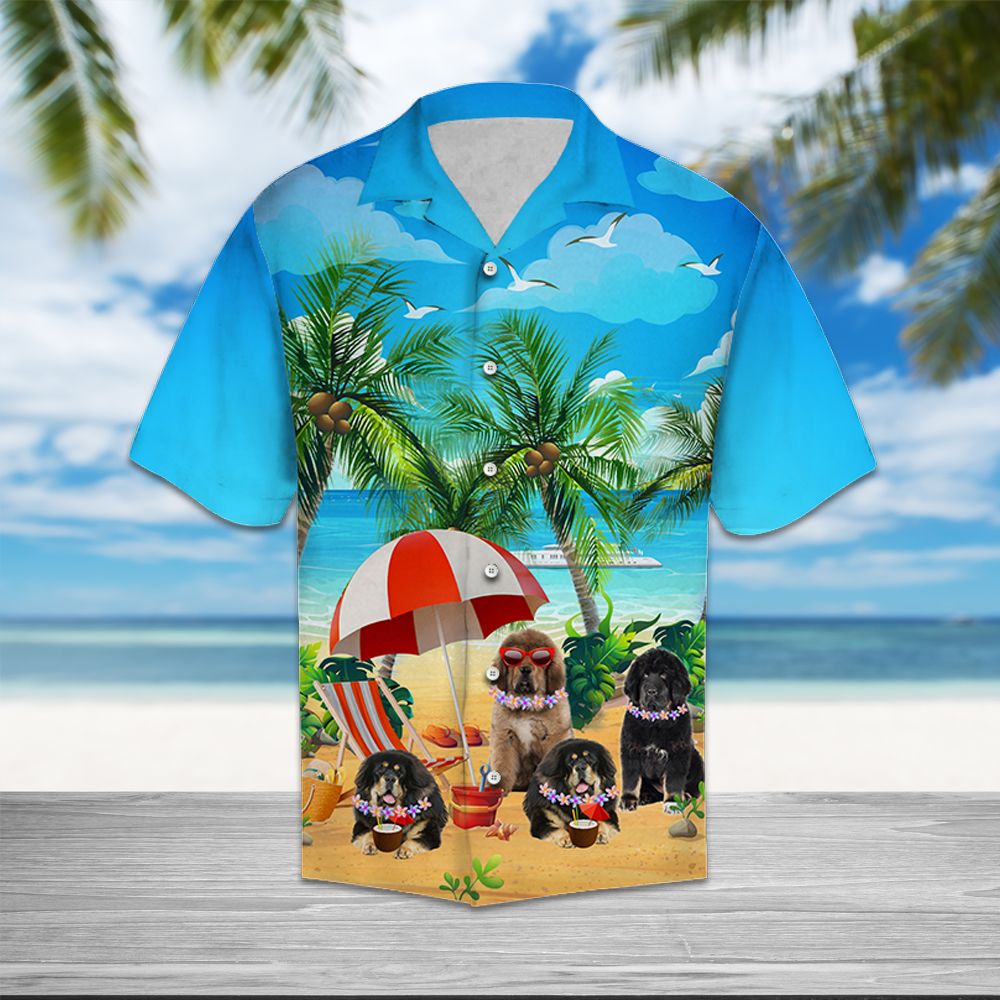 Tibetan Mastiff Beach Summer T0907 - Hawaii Shirt