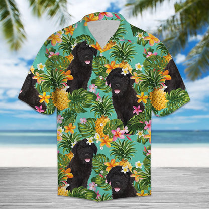 Tropical Pineapple Black Russian Terrier H97051 - Hawaii Shirt