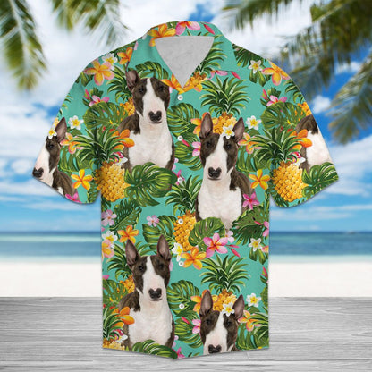 Tropical Pineapple Miniature Bull Terrier H97052 - Hawaii Shirt