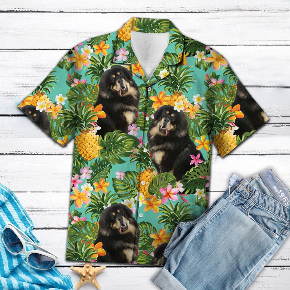 Tropical Pineapple Tibetan Mastiff H97054 - Hawaii Shirt