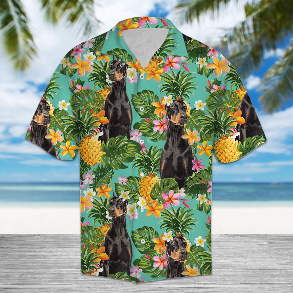 Tropical Pineapple German Pinscher H97055 - Hawaii Shirt