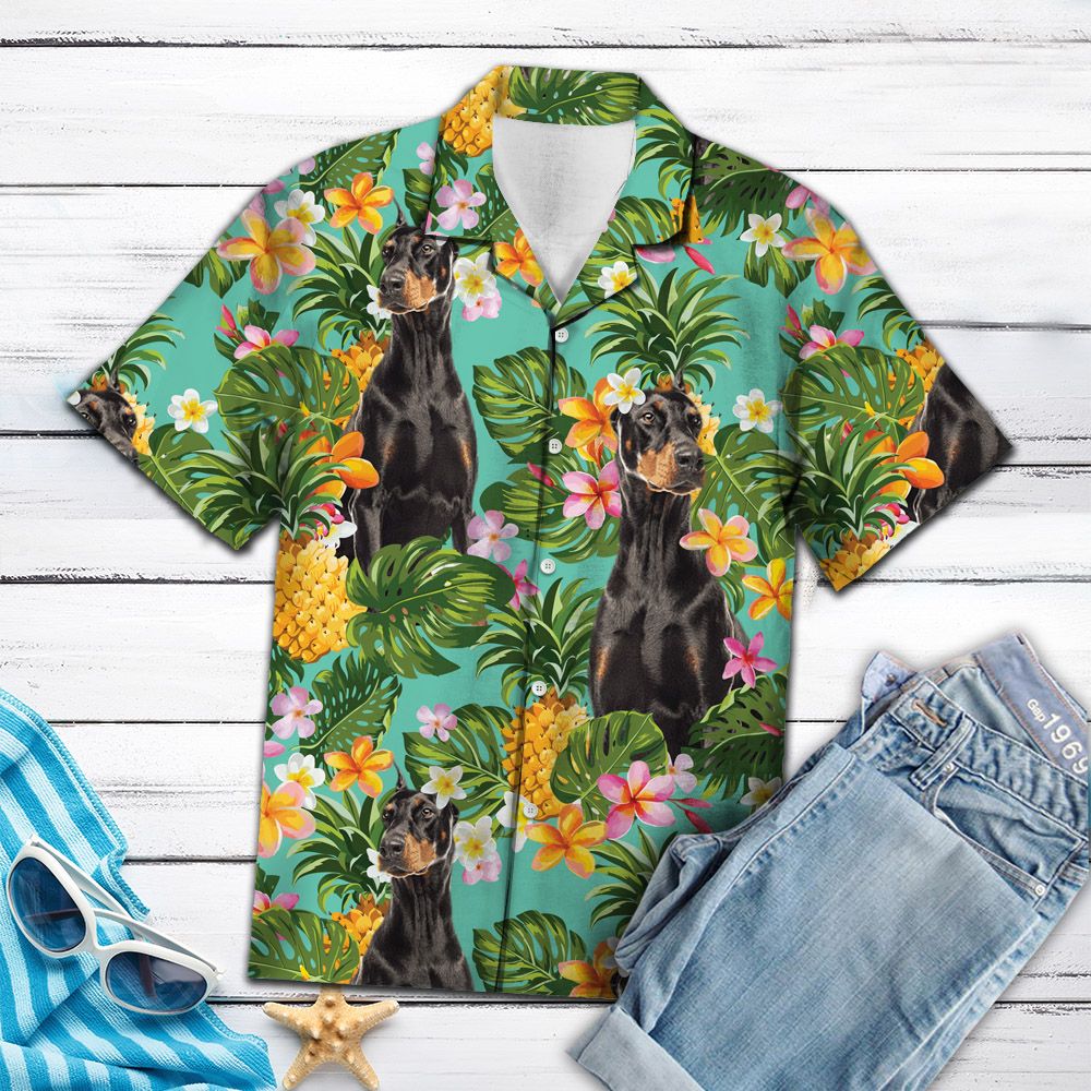 Tropical Pineapple German Pinscher H97055 - Hawaii Shirt