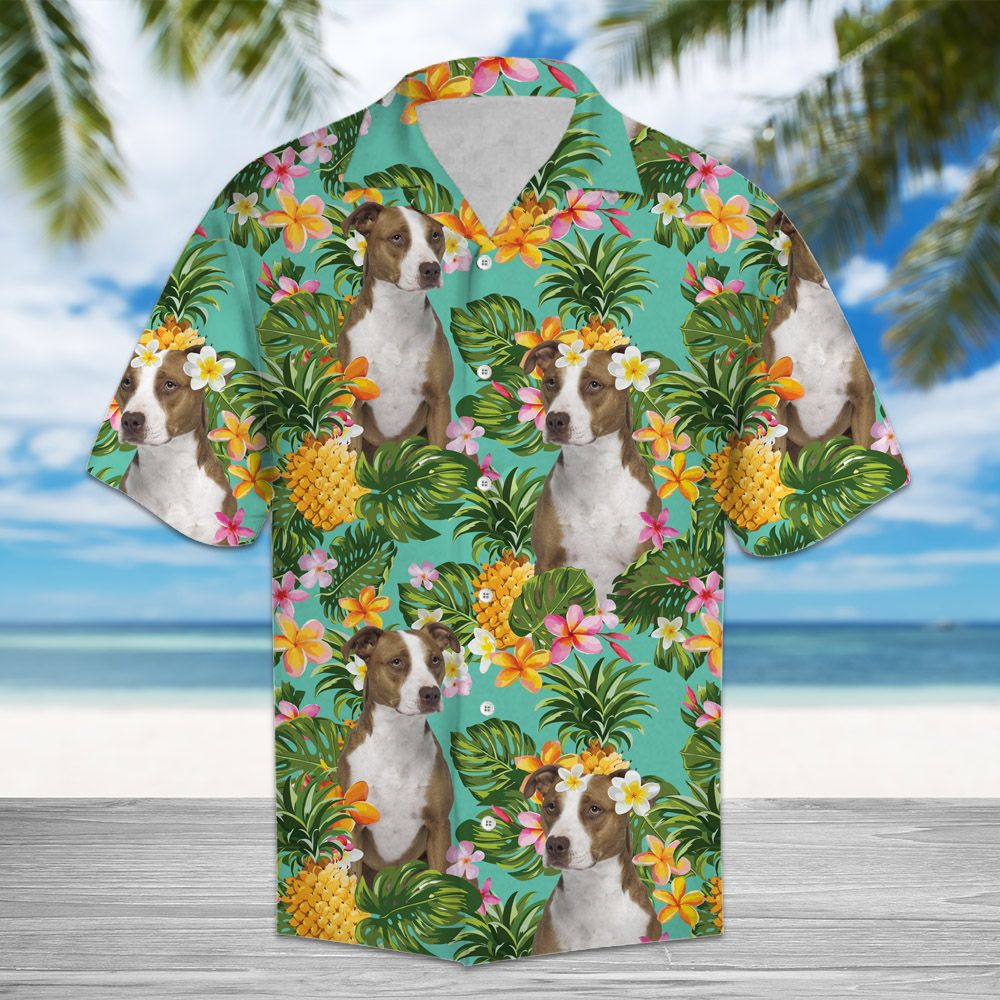 Tropical Pineapple American Pit Bull Terrier H97160 - Hawaii Shirt