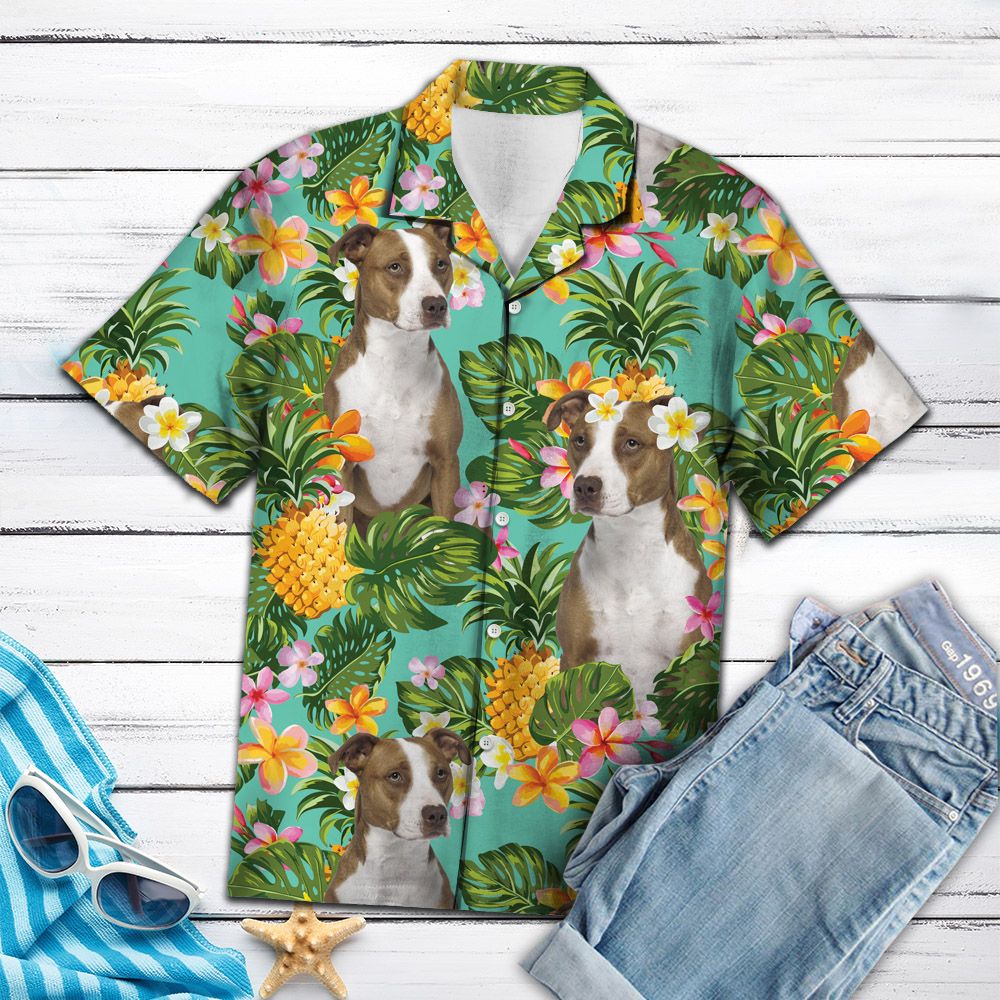 Tropical Pineapple American Pit Bull Terrier H97160 - Hawaii Shirt