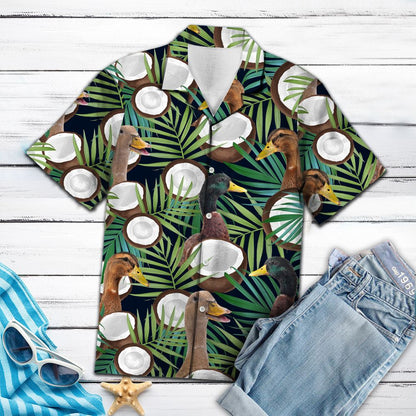 Duck Coconut Tropical T0907 - Hawaii Shirt