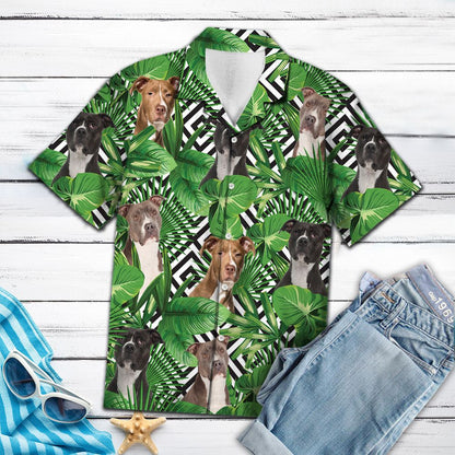 Summer exotic jungle tropical American Pit Bull Terrier H97060 - Hawaii Shirt