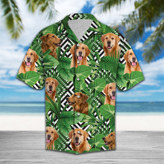 Summer exotic jungle tropical Golden Retriever H97061 - Hawaii Shirt