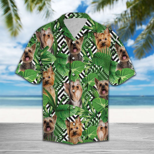 Summer exotic jungle tropical Yorkshire Terrier H97062 - Hawaii Shirt